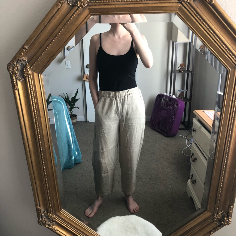 Linen pants.